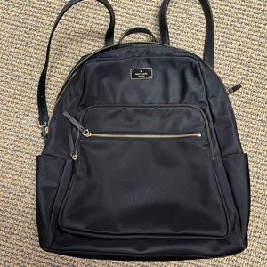 Kate Spade Black Nylon Backpack